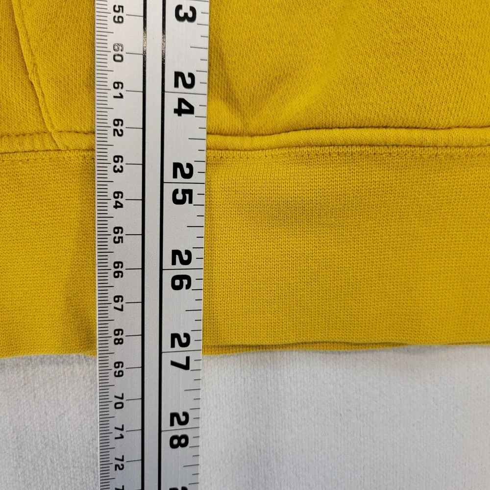Nike Hoodie Mens Medium Yellow Sportswear Just Do It Embroidered Logo CU4044